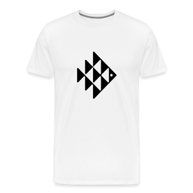 PIRANHA Männer Premium T-Shirt Fish - Weiß