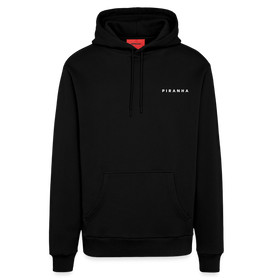 PIRANHA organisch, gemütlicher Hoodie  - Hergestellt in der EU - SOLID BLACK