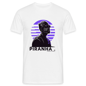 PIRANHA - simple & modern -  Männer T-Shirt - Weiß