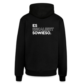PIRANHA organisch, gemütlicher Hoodie  - Hergestellt in der EU - SOLID BLACK