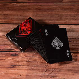 1x Karten Set - Schwarze Karten Ideal als Geschenk (Wasserabweisend) - Black Poker Cards